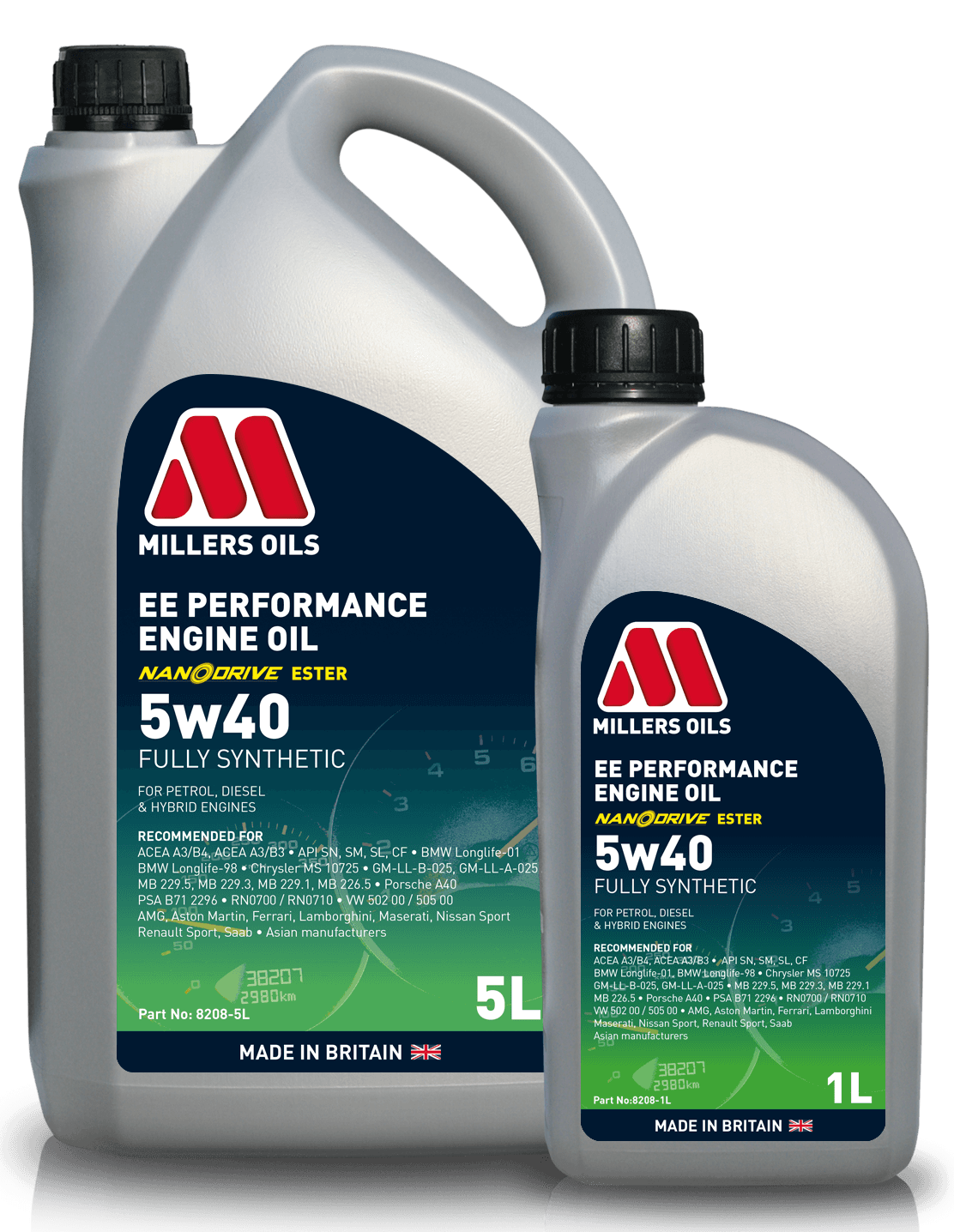 EE Performance Engine Oil 5w40 Millers Oils
