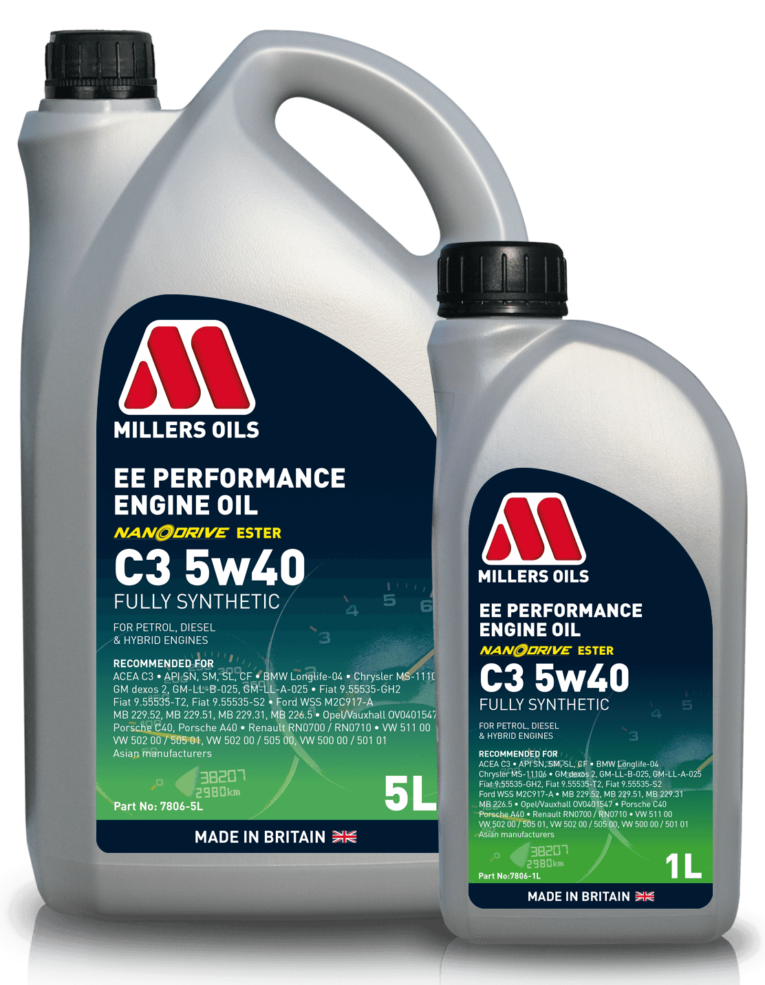 EE Performance Engine Oil C3 5w40 Millers Oils